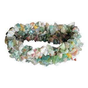 Multi-Color Chip Stone Stretch Bracelet - Women Jewelry
